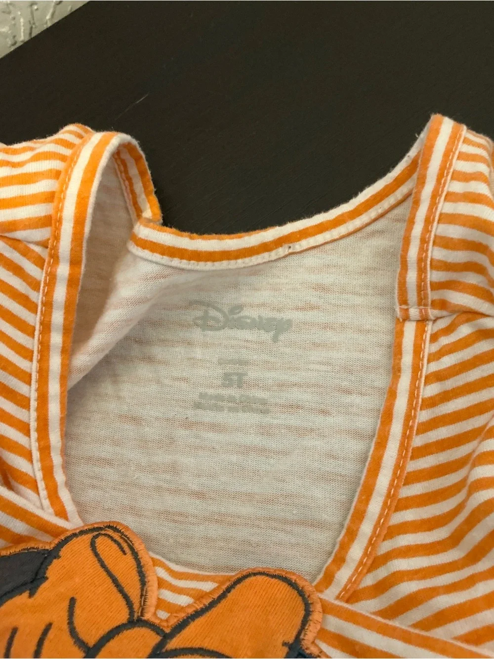 Disney Orange Striped Minnie Bow Bodice with Black Star Tulle Skirt
